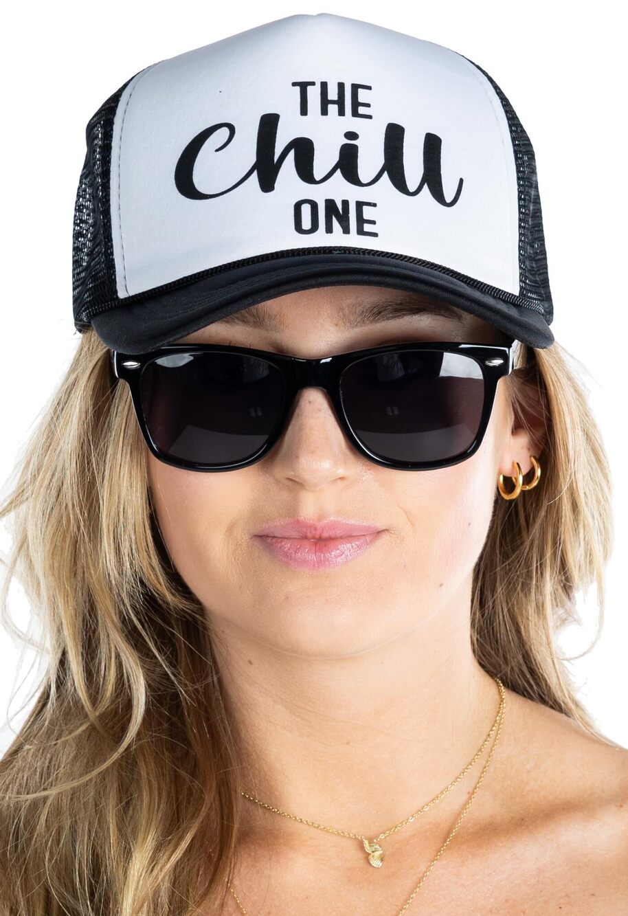 2044 Funny Bachelorette or Birthday Party Trucker Hat with Sunglasses The